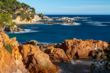 Landscape picture from a Spanish Costa Brava in a sunny day, near the town Palamos