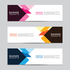 Vector abstract geometric design banner web template. Modern design. Vector illustration