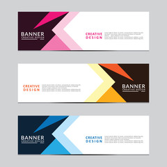 Vector abstract geometric design banner web template. Modern design. Vector illustration