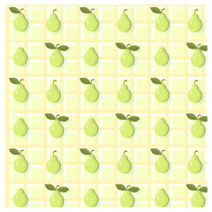 Vector pattern of a set of lemons symmetrically arranged