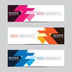 Vector abstract geometric design banner web template. Modern design. Vector illustration