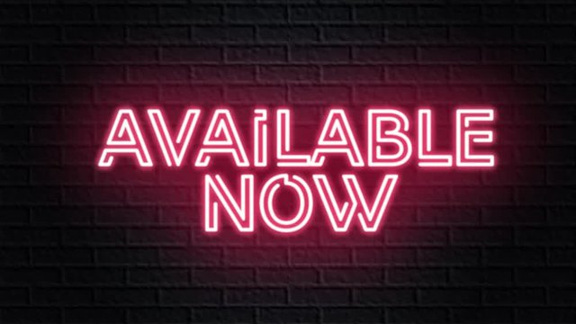 red neon video animation available now