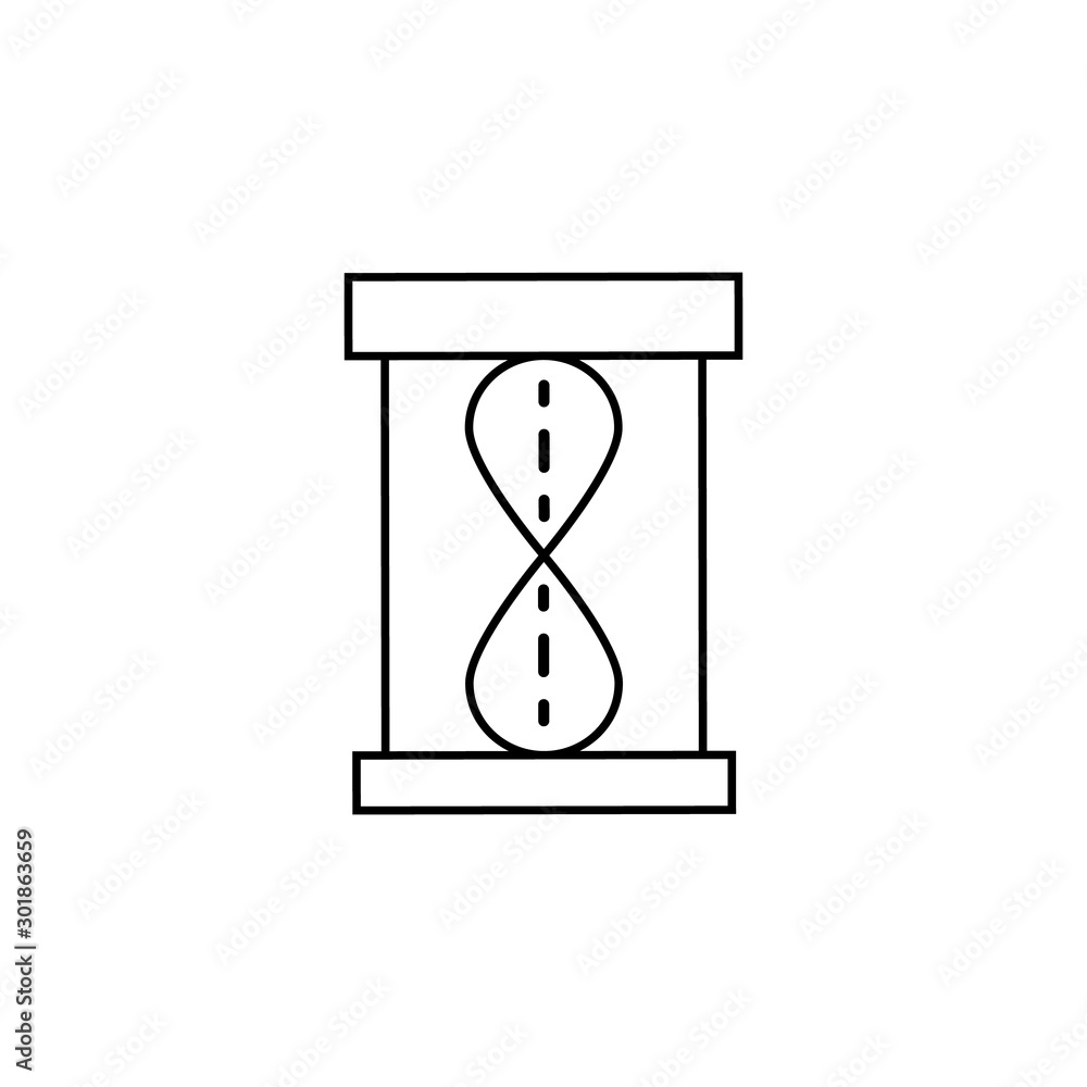 Poster deadline, time, hourglass icon. simple line, outline vector of icons for ui and ux, website or mobil