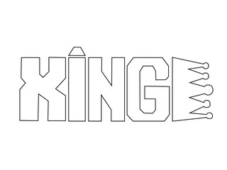 king word vector illustration isolated