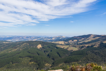 Fototapeta premium Mountain range blue skyline