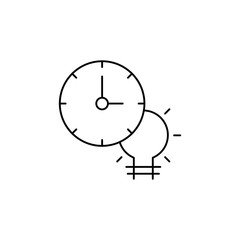 Creative, clock, time icon. Simple line, outline vector of icons for ui and ux, website or mobile application