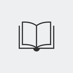 Book outline icon for web and mobile