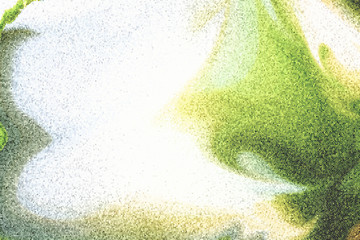 abstract vector stained-glass background - green leaf and white