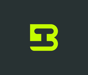 Letter B and H monogram Logo Icon Premium Minimal emblem design template