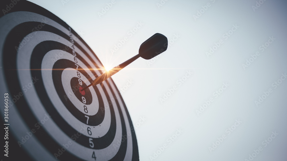 Aufkleber bullseye is a target of business. dart is an opportunity and dartboard is the target and goal. so bo