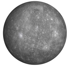 High detailed Mercury Planet of solar system isolated. Elements of this image furnished by NASA.