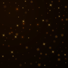 Fototapeta premium Sparse starry snow Christmas overlay. Christmas li