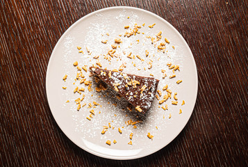 chocolate cake with almond and orange