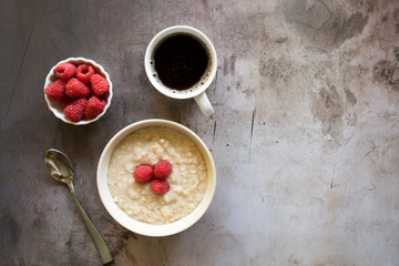 Raspberry Oatmeal Breakfast