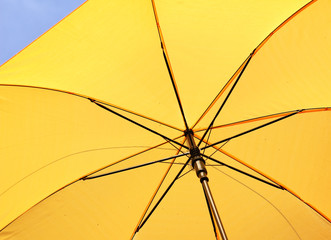 Part of yellow umbrella background for decoration