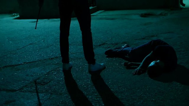 Crime scene in the city