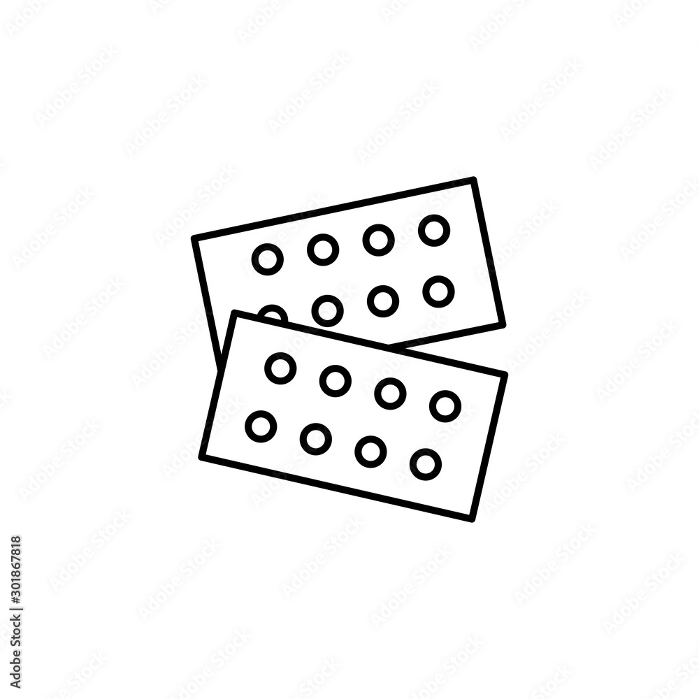 Poster divergence cards test icon. simple line, outline vector of optometry icons for ui and ux, website or