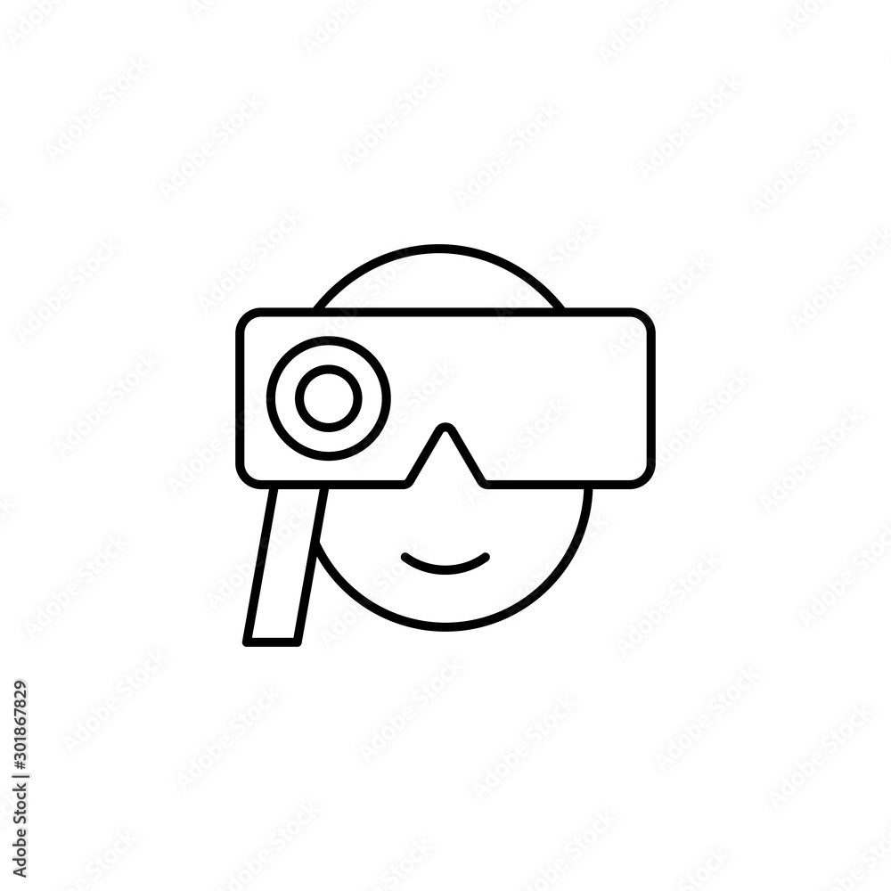 Poster multiestenope doctor icon. simple line, outline vector of optometry icons for ui and ux, website or 