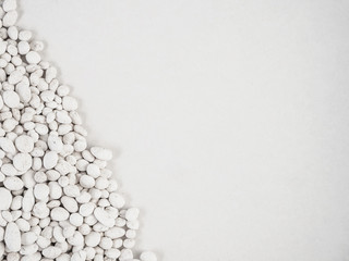 white stone  on  white background