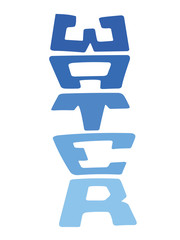 Water word vector illustration isolated