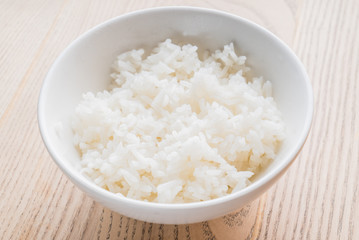  jasmine rice in white bowl