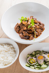 beef with rice