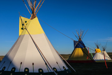 Camping in tipis