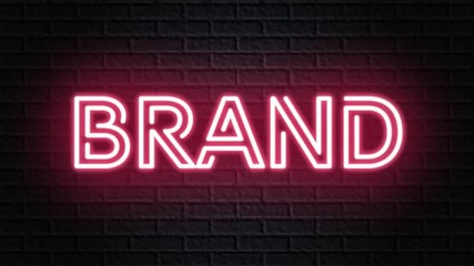 red neon video animation brand
