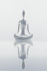 yoga and meditation isolated on white background