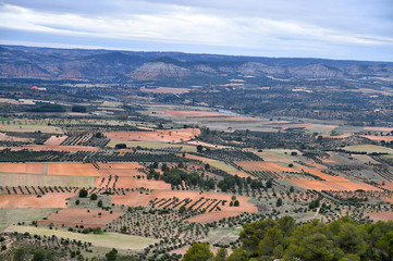 Fototapeta na wymiar paisaje español desde el aire