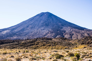 Fototapeta na wymiar Volcanic Hiking around Mount Doom in New Zealand