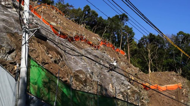 法面工事　台風被害　土砂崩れ　2019年　台風19号