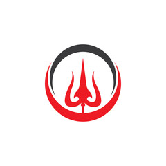 Trident Logo Template vector icon