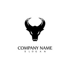 Bull horn logo and symbol template icons app