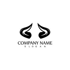 Bull horn logo and symbol template icons app