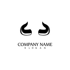 Bull horn logo and symbol template icons app