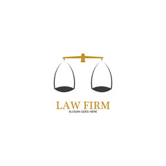 Law Firm logo and icon design template-vector