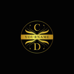 Letter CD Elegant Luxury initial logo vector. © WILLY