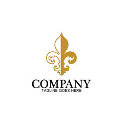 Fleur de lis vector icon design template © Sunar