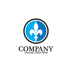 Fleur de lis vector icon design template © Sunar