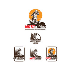 motocross logo set