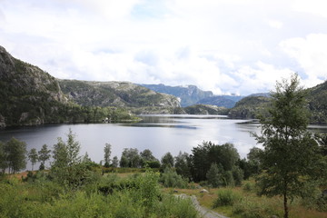 Fototapeta na wymiar Revsvatnet near Preikestolen, Norway