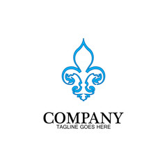 Fleur de lis vector icon design template