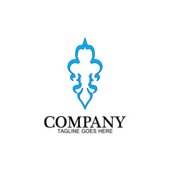 Fleur de lis vector icon design template