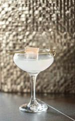 Cocktail on glitter background