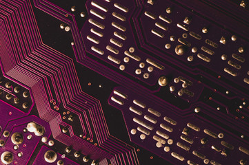 Electronic circuit board abstract background. computer hardware. motherboard close up. micro...