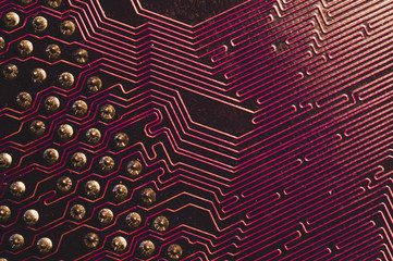 Electronic circuit board abstract background. computer hardware. motherboard close up. micro...