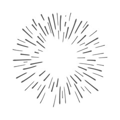 Fototapeta premium Starburst doodle background. Sun burst hand drawn graphic element.