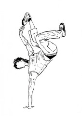 dancer hand drawn illustration,art design