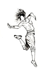 dancer hand drawn illustration,art design